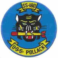 USS POLLACK SS180 Navy Submarine Patch - Saunders Military Insignia