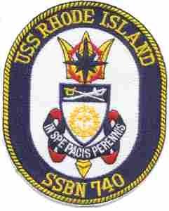 USS RHODE ISLAND Navy Submarine Patch