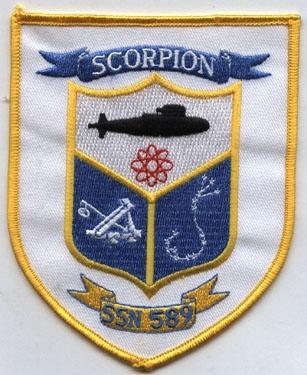 USS SCORPION SSN-589 Navy Submarine Patch