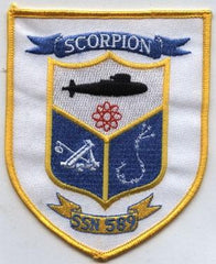 USS SCORPION SSN-589 Navy Submarine Patch - Saunders Military Insignia