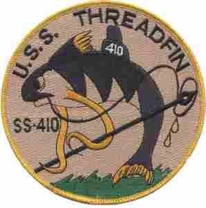 USS Threadfin SS410 Navy Submarine Patch