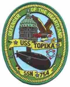 USS TOPEKA KANSAS SSN754 Navy Submarine patch