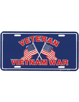 Vietnam War Veteran license plate - Saunders Military Insignia