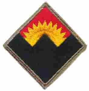 Western Defense Anti-Aircraft Artillery Patch, cloth patch cut edge style