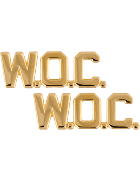 WOC letters Officer Army Branch Service badge