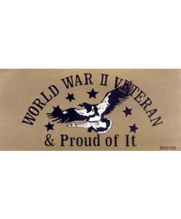 WWII Veteran bumper sticker - Saunders Military Insignia